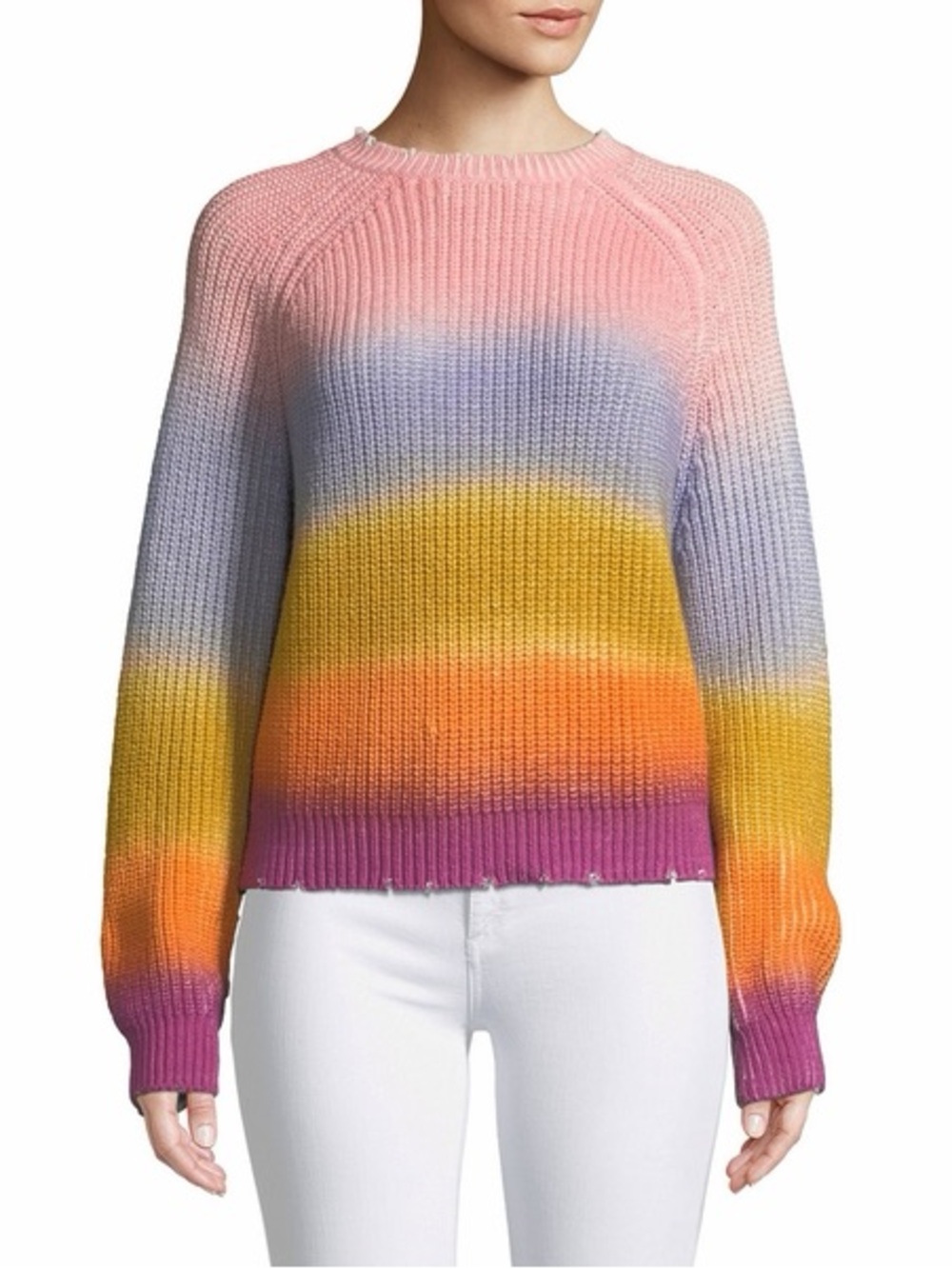 Zadig & Voltaire Kary Long-Sleeve Rainbow Gradient Sweater